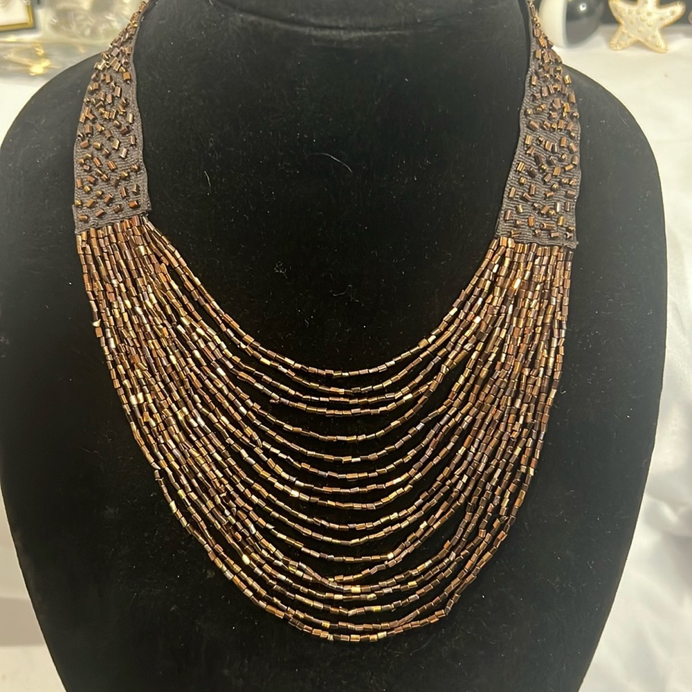 Handmade Beaded Necklace Adjustable Length. Absolutely Stunning.